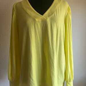 LOFT Bright Yellow V-Neck Tunic